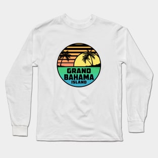 Grand Bahama Island Bahamas Tropical Beach Surfing Scuba Surf  Vacation Long Sleeve T-Shirt